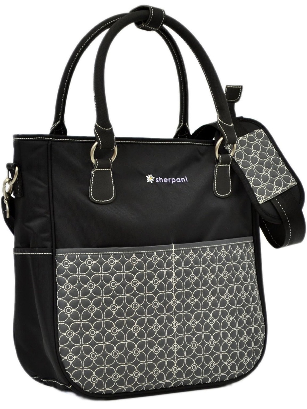Sherpani Sojourn Le Travel Tote Bag Pewter / Black